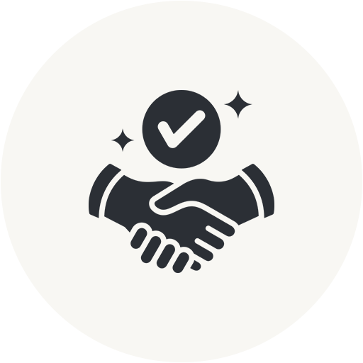 Trusted materials icon - quality roofing supplies used for all roof leak repairs